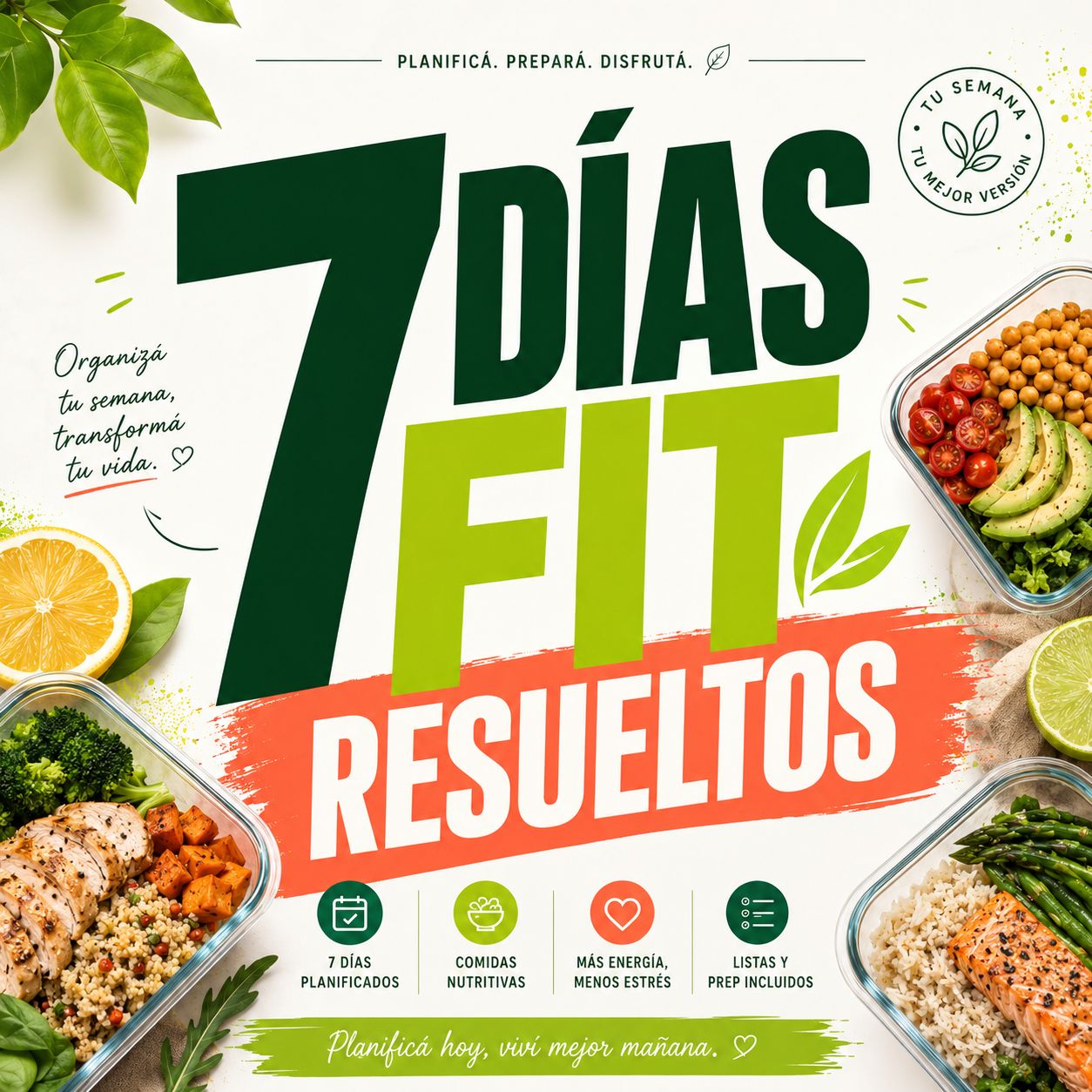 7 Días Fit Resueltos: el sistema simple para cocinar menos y comer mejor