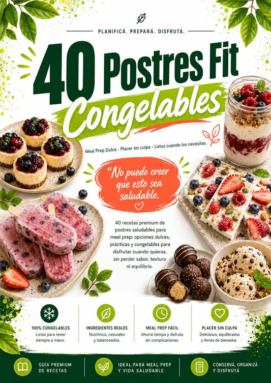 40 Postres Fit Congelables